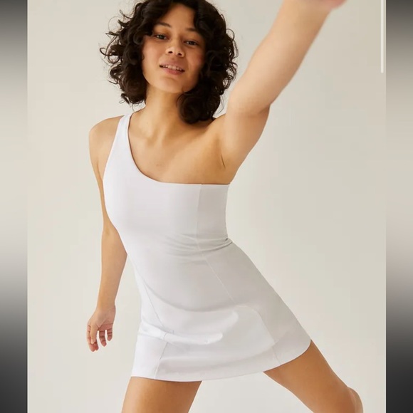 Outdoor Voices Dresses Outdoor Voices White One Shoulder Dress Poshmark